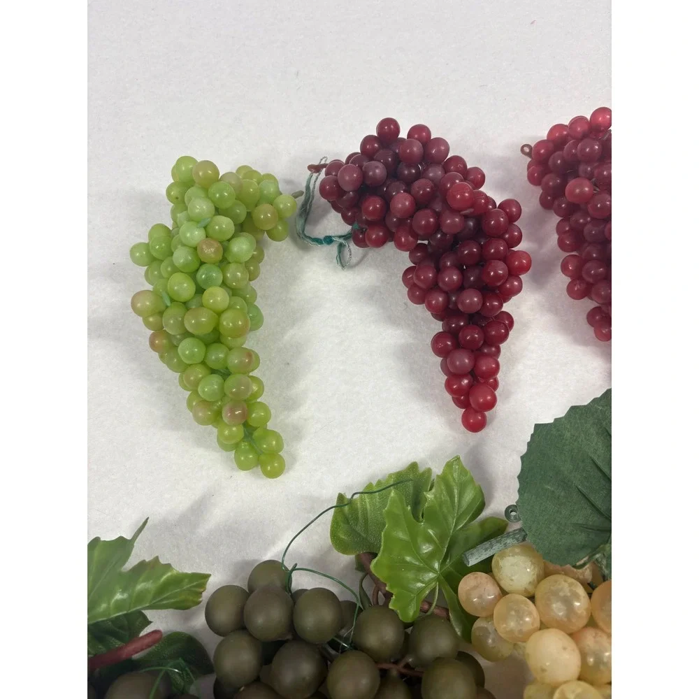 Artificial Grape Clusters‎ Lot 22pc Purple Green Red Home Decor 90s